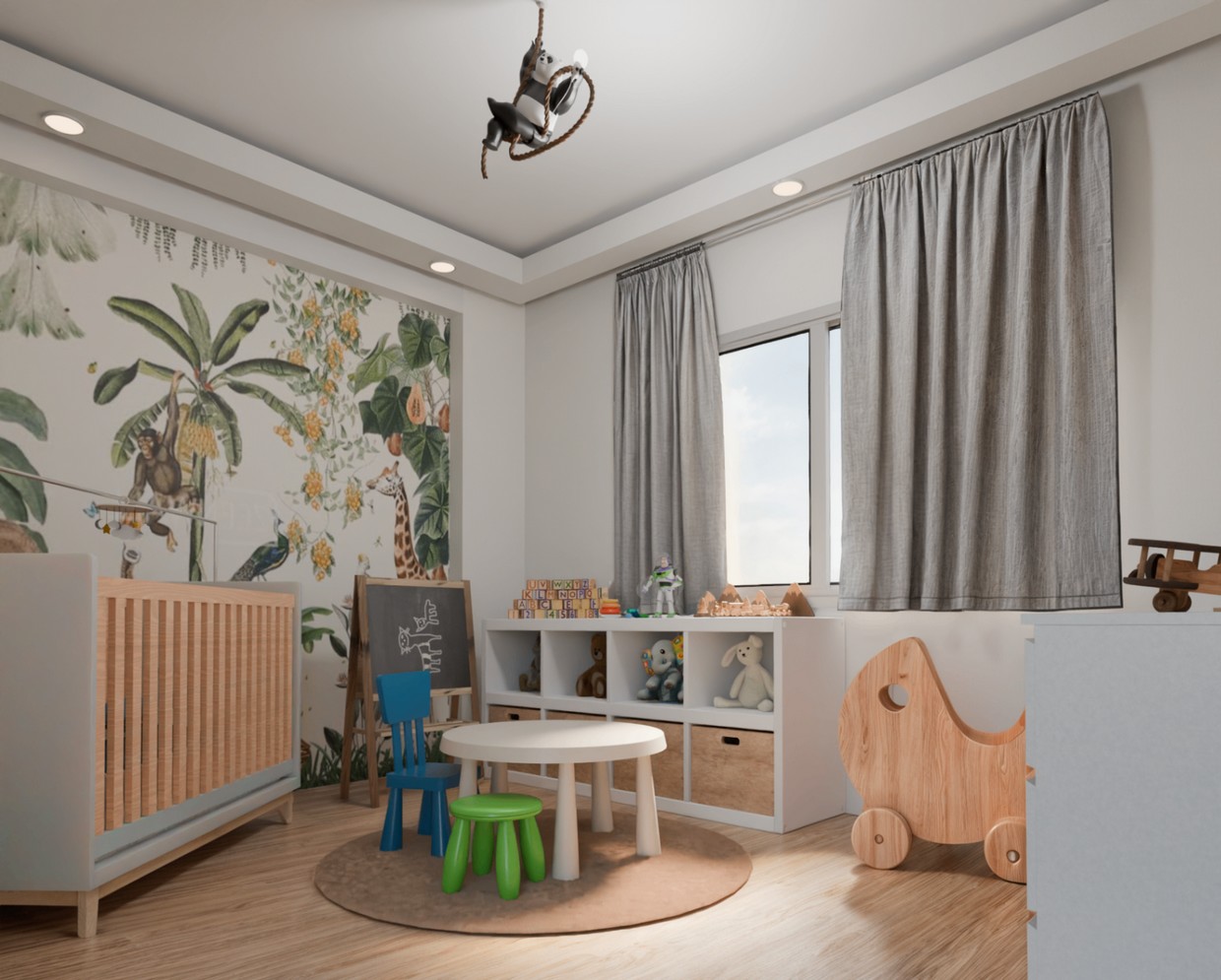 Chambre bébé doux et fonctionnel